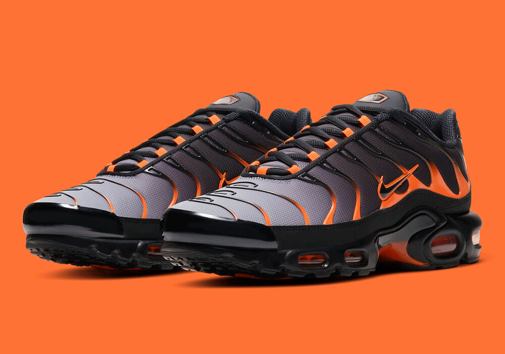 Nike Air Max Plus will feature black and orange scheme. (Photo courtesy of Nike)