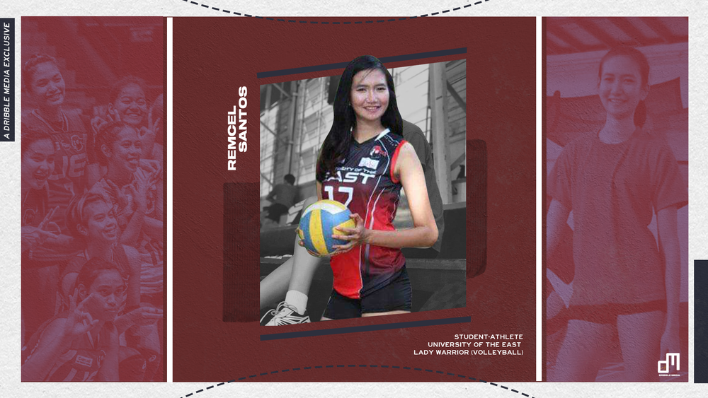 Remcel Santos plays volleyball for the University of the East Lady Red Warriors.