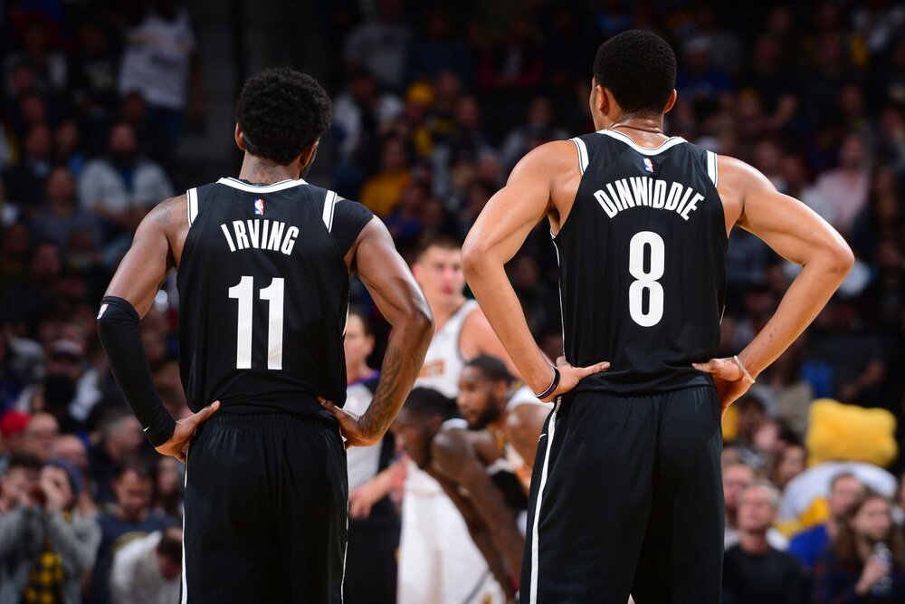 Spencer Dinwiddie is Kyrie Irving’s starting backcourt partner in the Nets line-up. (Photo by Bart Young/NBAE/Getty Images)