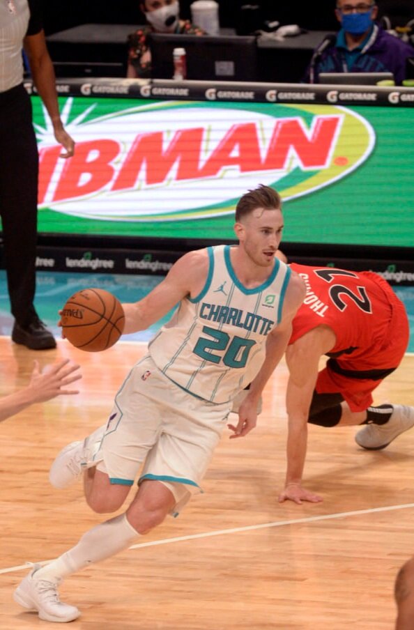 Hornets’ Gordon Hayward scored 28 points against the Nets. (Photo by Sam Sharpe/USA TODAY Sports)