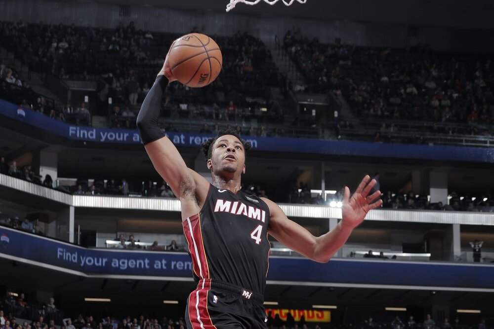 KZ Okpala scored 24 points in the Heat’s preseason win over the Raptors. (Photo by Rocky Widner/NBAE/Getty Images)