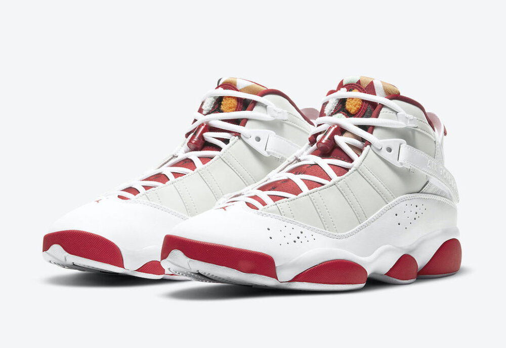 Jordan 6 Rings “Hare” draws inspiration from an OG colorway of Air Jordan 7. (Photo courtesy of Sneaker Bar Detroit)