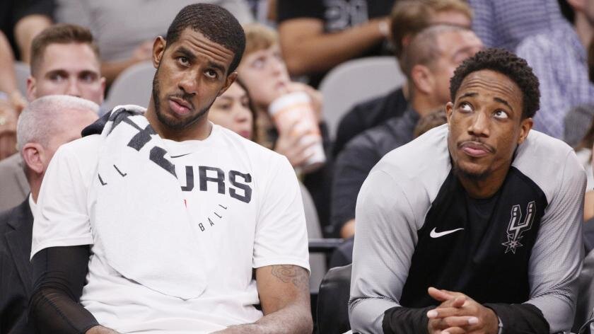 Aldridge and DeRozan will be entering their third season together with the Spurs. (Photo by Soobum Im/USA TODAY Sports)