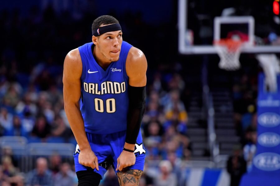 An Aaron Gordon trade was discussed by Orlando and Houston. (Photo via Hoops Rumors)