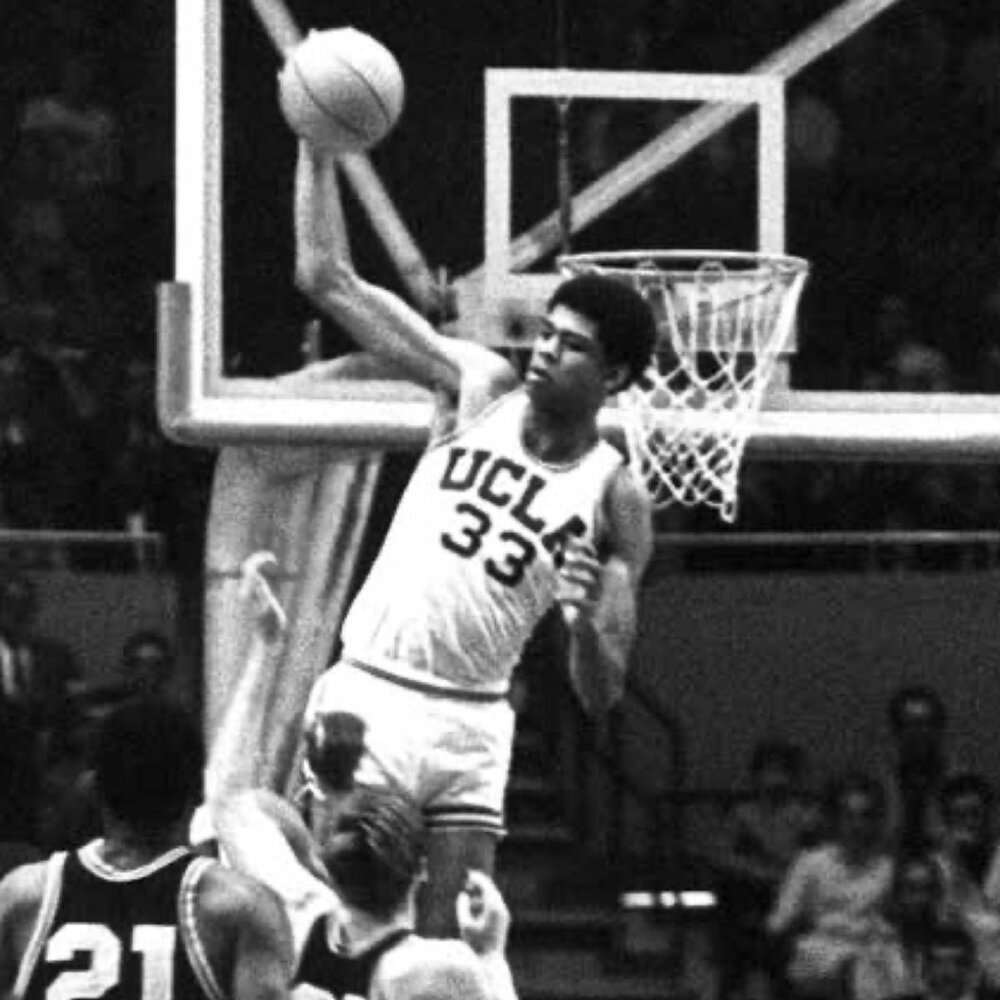 Alcindor’s No. 33 jersey was retired by UCLA. (Photo courtesy of UCLA Athletics)