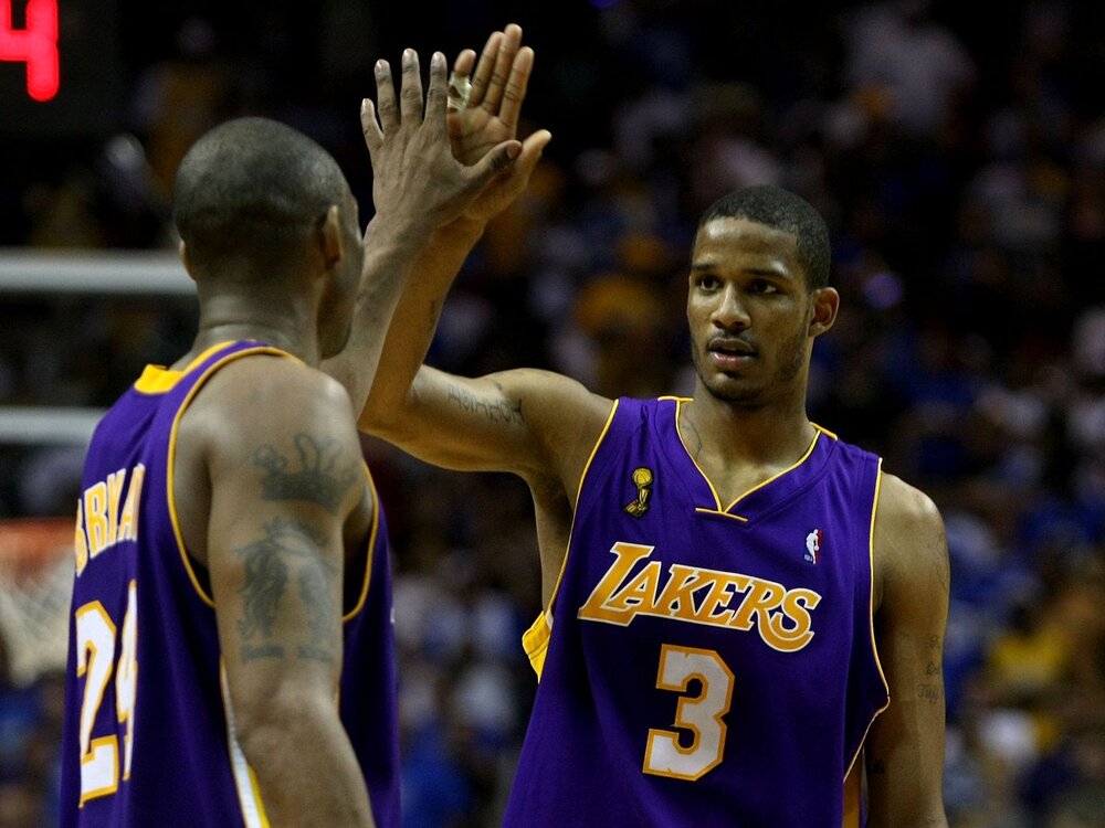 Trevor Ariza won a championship with the Kobe Bryant-led Lakers in 2009. (Photo by Elsa/Getty Images)