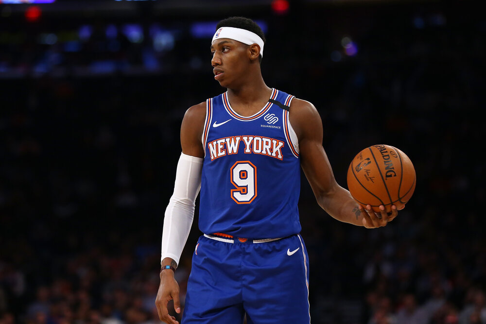 RJ Barrett and the Knicks close out the preseason with a resounding win. (Photo by Mike Stobe/Getty Images)