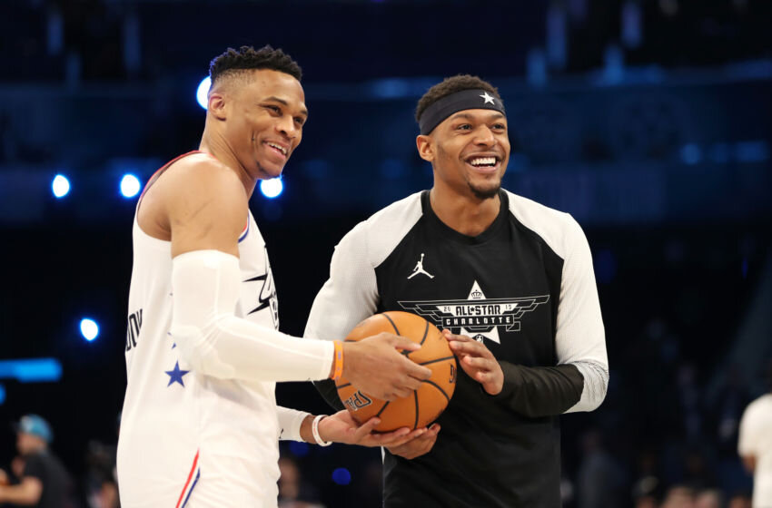 Bradley Beal and Russell Westbrook will team up in Washington. (Photo by Kent Smith/NBAE/Getty Images)