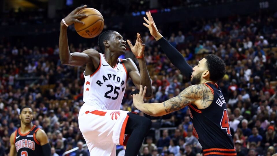 Chris Boucher is putting up 14.8 points for the Raptors this season. (Photo via FanSided)