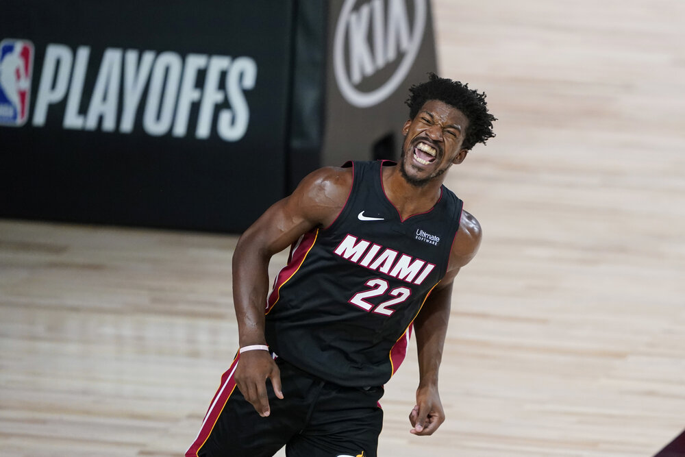 Butler poured in a 40-point triple double to push the Heat to a Game 3 win over the Lakers. (Photo via Getty Images)