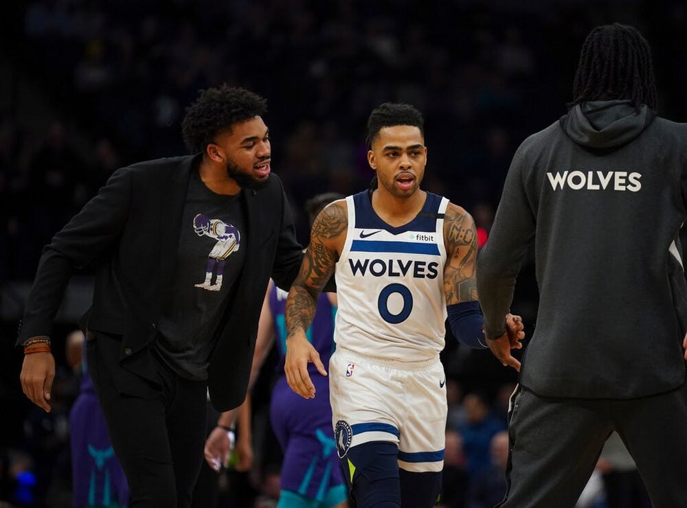 Young stars Karl-Anthony Towns and D’Angelo Russell are primed to bring more wins to Minnesota. (Photo via the Star Tribune)