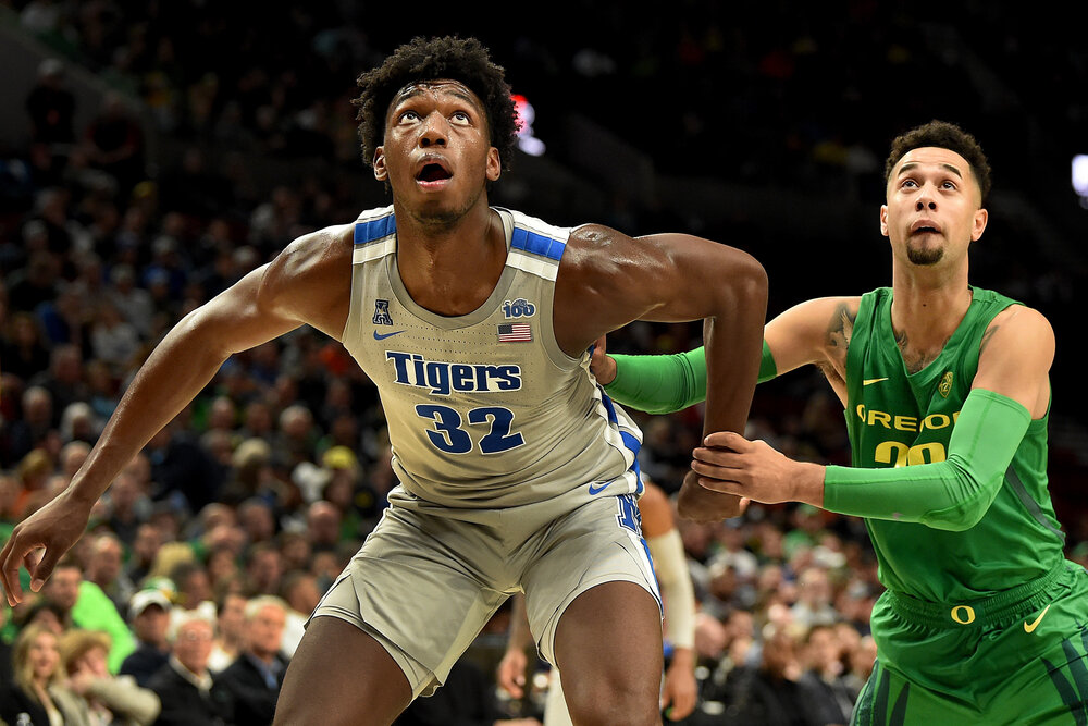 Top prospect James Wiseman could partner with Draymond Green in the Warriors’ frontcourt. (Photo by Steve Dykes/Getty Images)