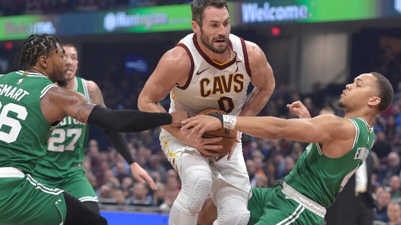 Kevin Love could be a trade target for the Boston Celtics. (Photo by David Richard/USA TODAY Sports)