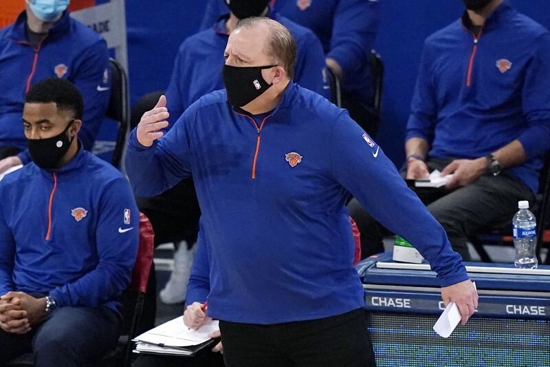Thibodeau and the Knicks are sitting on the 8th spot in the East. (Photo by Kathy Willens/AP)