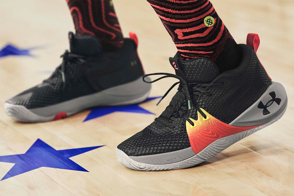Embiid’s first signature shoe has a combination of HOVR and Micro G cushion technology. (Photo courtesy of Under Armour)