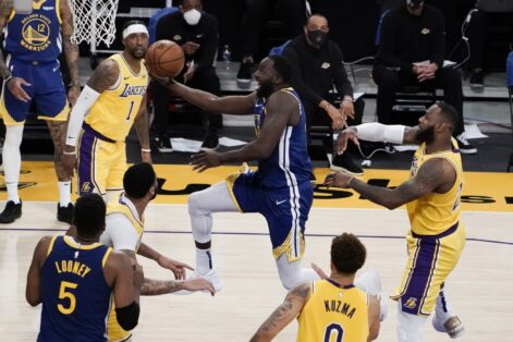 Draymond Green versus LeBron James and the Los Angeles Lakers (Jae C. Hong / Associated Press)