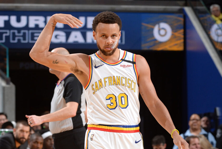 Stephen Curry (Photo by Noah Graham/NBAE)