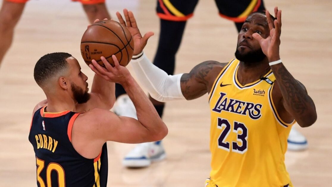 Stephen Curry and LeBron James (Photo via The SportsRush)