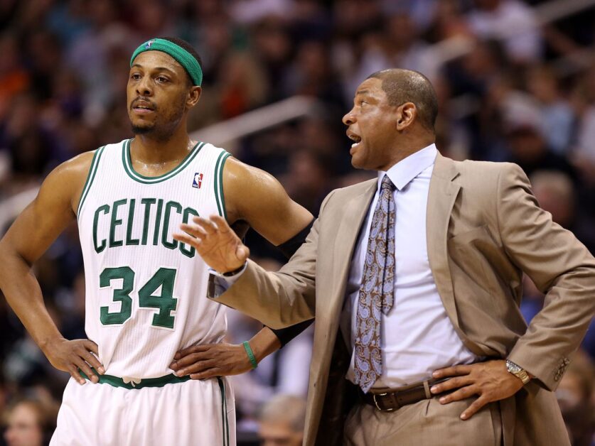 Paul Pierce and Doc Rivers (Photo by Christian Petersen/Getty Images)