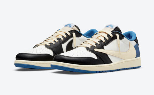 The Travis Scott X Fragment X Air Jordan 1 Low is set for release next month (Photo courtesy of Sneaker Bar Detroit)