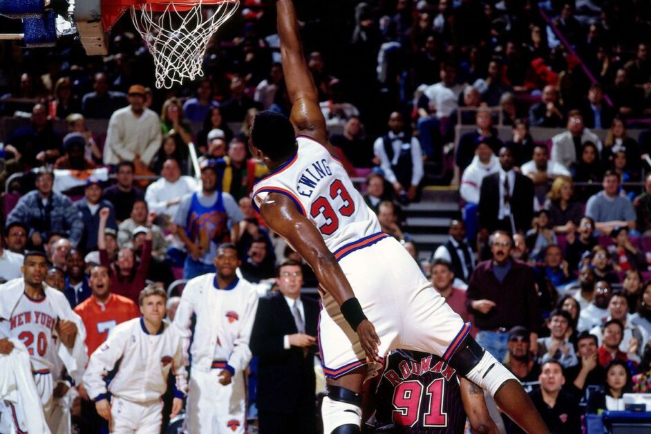 Patrick Ewing dunks (Photo by Nathaniel S. Butler/NBAE via Getty Images)